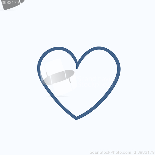 Image of Heart sign sketch icon.