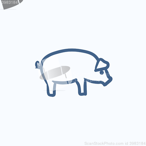 Image of Pig sketch icon.