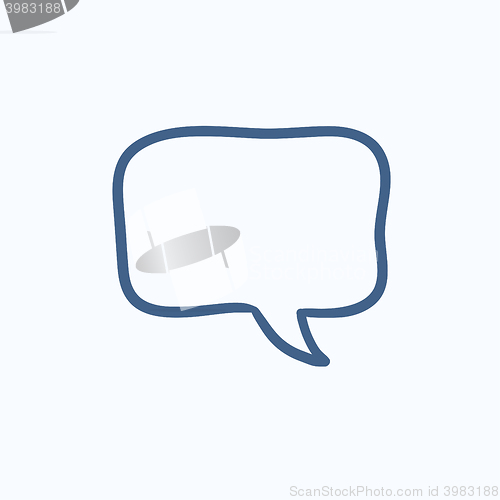 Image of Empty speech square sketch icon.