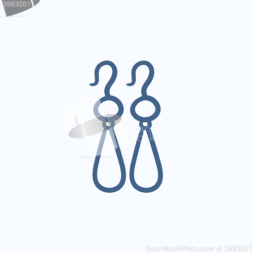 Image of Pair of earrings sketch icon.