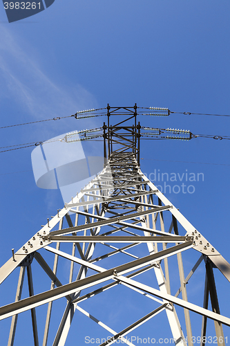 Image of High-voltage power poles