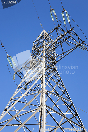 Image of High-voltage power poles