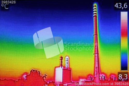 Image of Infrared thermography image showing the heat emission at the Chi