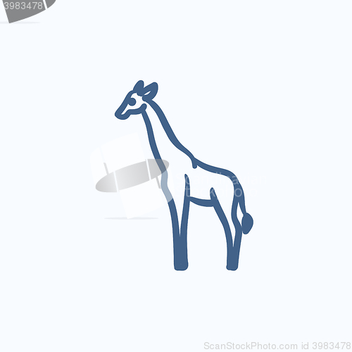 Image of Giraffe sketch icon.