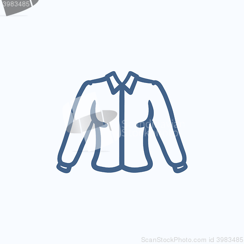 Image of Female blouse sketch icon.