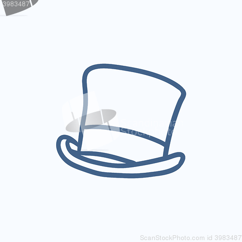 Image of Top hat sketch icon.