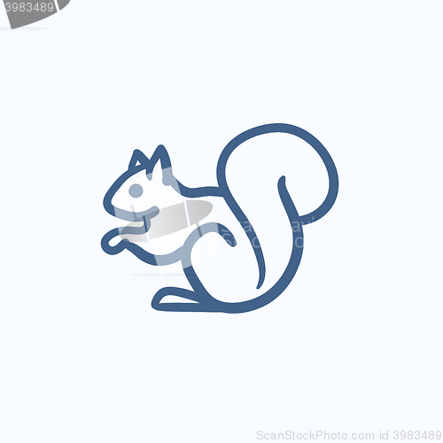 Image of Squirrel sketch icon.