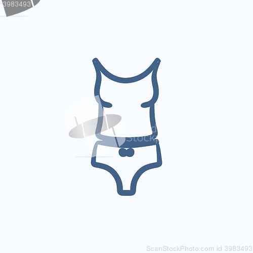 Image of Singlet and panties sketch icon.