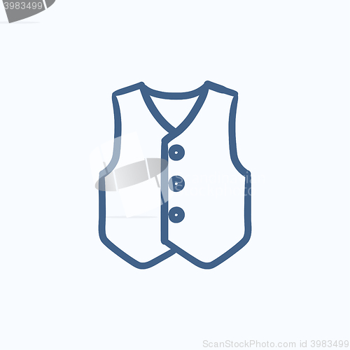 Image of Waistcoat sketch icon.