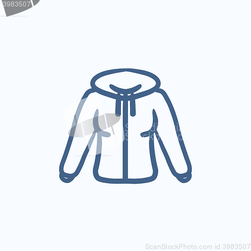 Image of Hoodie sketch icon.