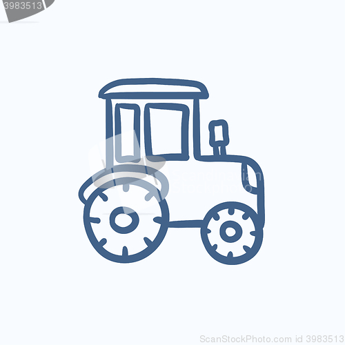 Image of Tractor sketch icon.