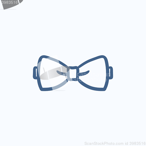 Image of Bow tie sketch icon.