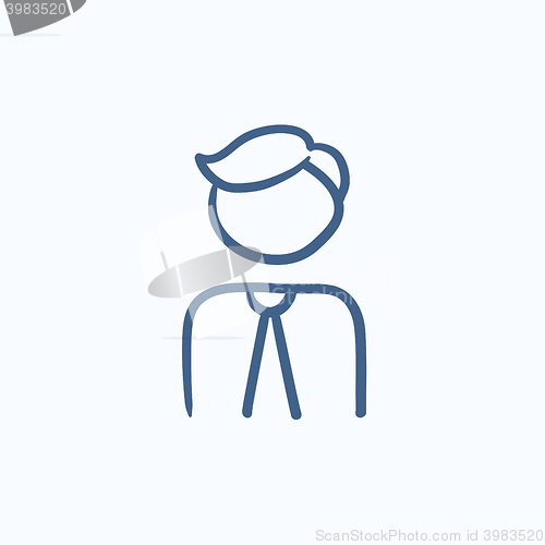 Image of Businessman sketch icon.