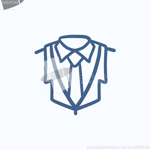 Image of Male suit sketch icon.