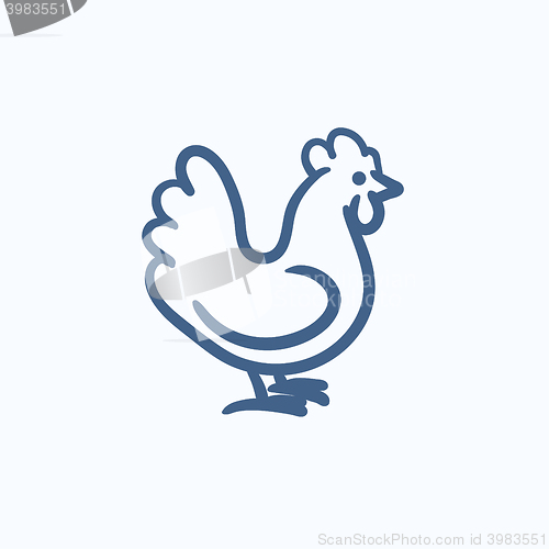 Image of Chicken sketch icon.