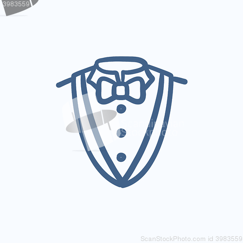 Image of Male suit sketch icon.