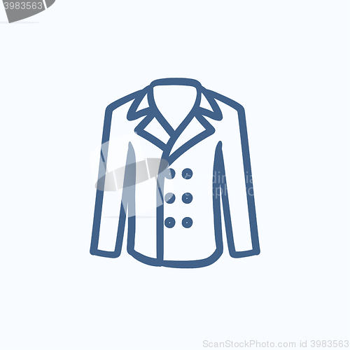 Image of Male coat sketch icon.