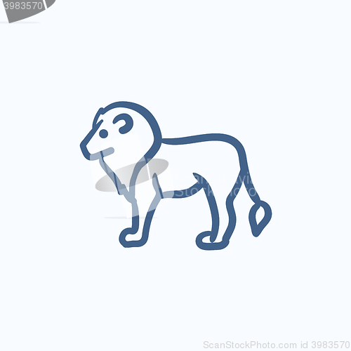 Image of Lion sketch icon.