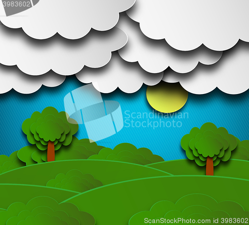 Image of Cloudy Summer Background 