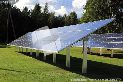 Image of Solar Panels in Late Afternoon