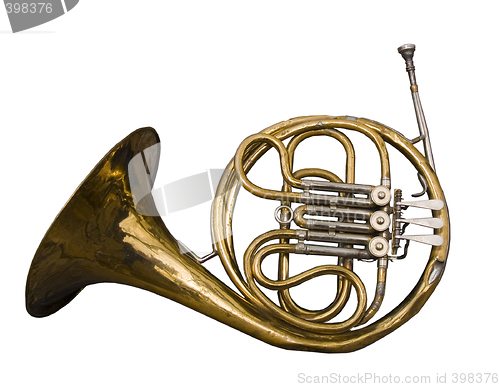 Image of Antique Dented French Horn
