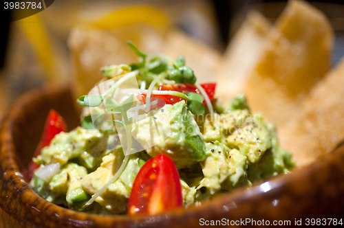 Image of avocado and shrimps salad 