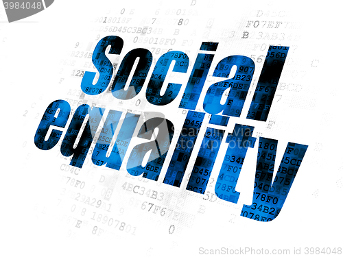 Image of Politics concept: Social Equality on Digital background