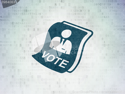 Image of Politics concept: Ballot on Digital Data Paper background