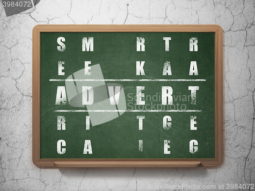 Image of Marketing concept: Advert in Crossword Puzzle