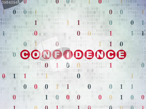 Image of Finance concept: Confidence on Digital Data Paper background