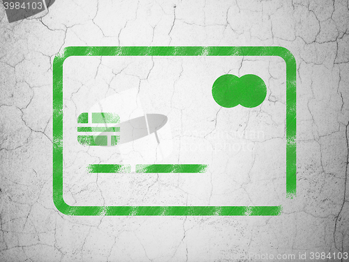 Image of Finance concept: Credit Card on wall background