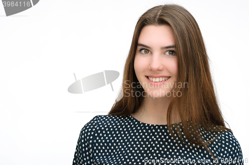 Image of Smiling joyful and happy young girl