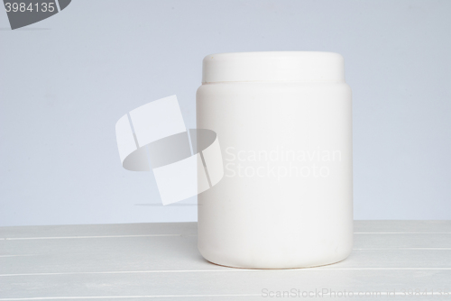 Image of White cosmetic bottle