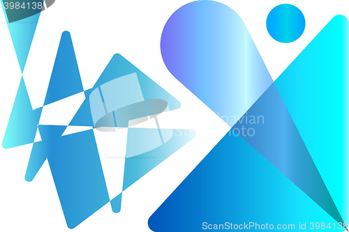 Image of vector flyer, green and blue brochure abstract design background, cover