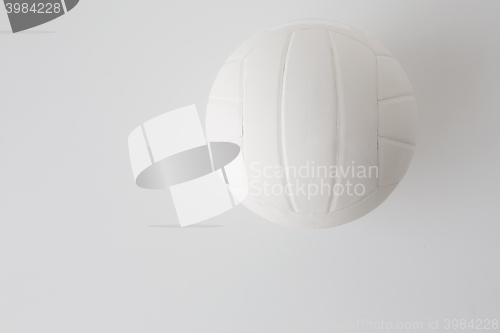 Image of close up of volleyball ball on white