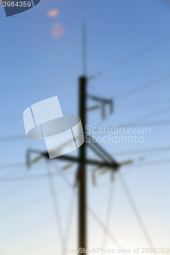 Image of High-voltage power poles