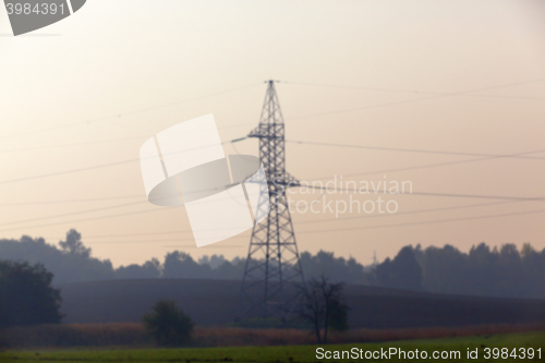 Image of High-voltage power poles