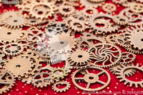 Image of Vintage Mechanical Cogwheel Gears Wheels