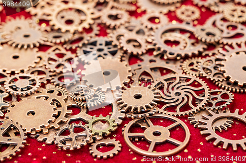 Image of Vintage Mechanical Cogwheel Gears Wheels