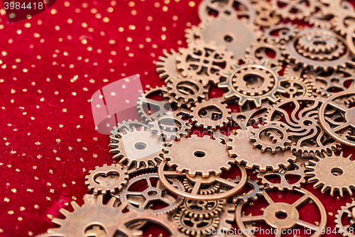 Image of Vintage Mechanical Cogwheel Gears Wheels