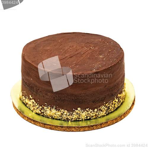 Image of Chocolate Cake Sprinkled with Crumbs