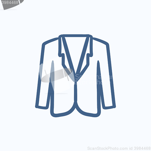 Image of Male jacket sketch icon.