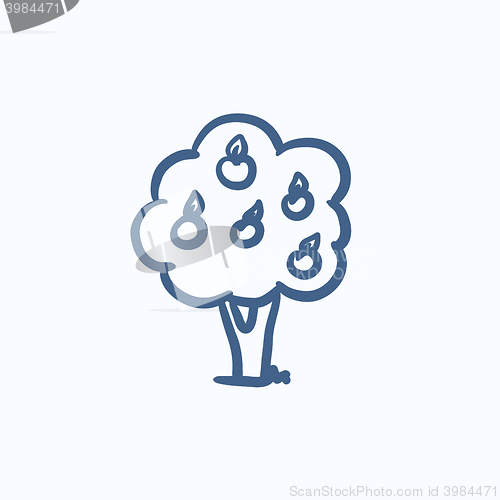 Image of Fruit tree sketch icon.