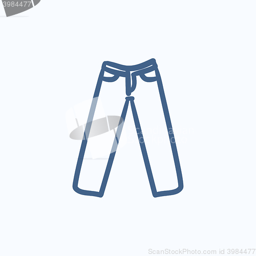 Image of Trousers sketch icon.