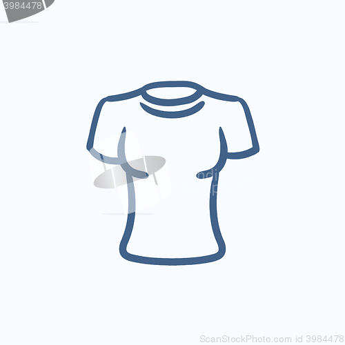 Image of Female t-shirt sketch icon.