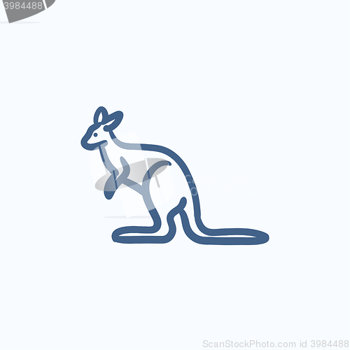 Image of Kangaroo sketch icon.