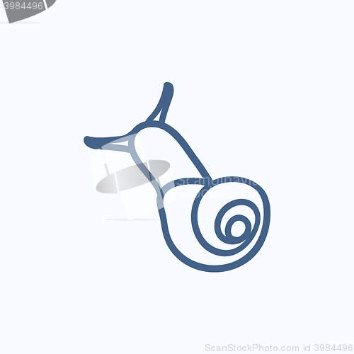 Image of Snail sketch icon.