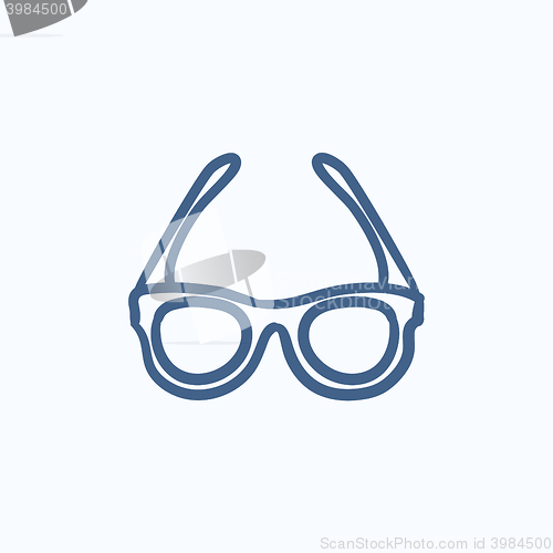 Image of Glasses sketch icon.