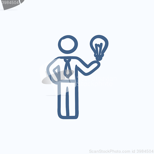 Image of Business idea sketch icon.