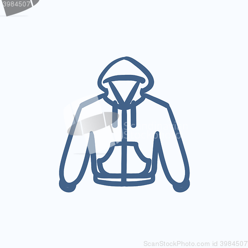 Image of Hoodie sketch icon.